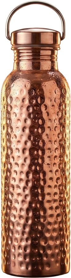 The DailyCopper hammered copper water bottle